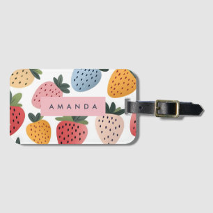 Personalized Cute Fruit Strawberry Pattern Luggage Tag