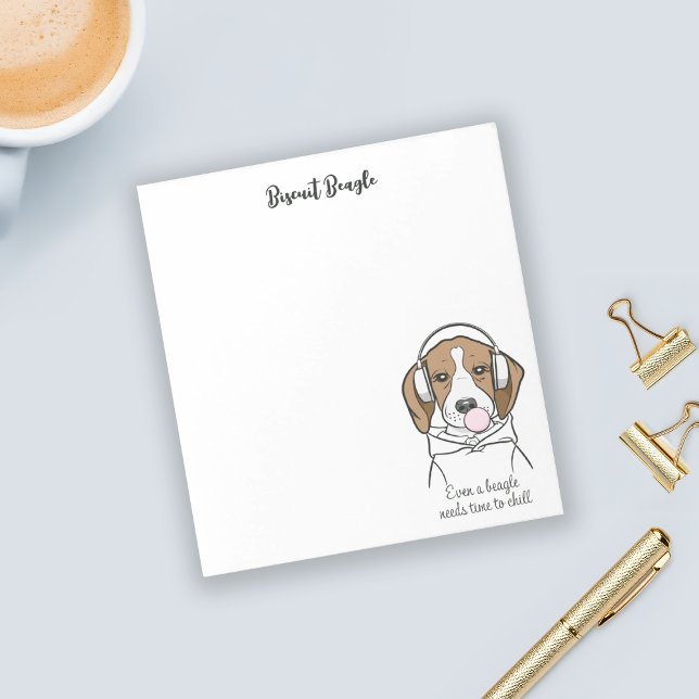 Personalized Cute Funny Chilling Beagle Dog Lover Notepad (Creator Uploaded)