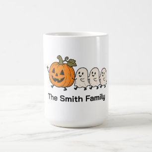 Personalized Cute Ghost Parade Halloween Family Mu Coffee Mug