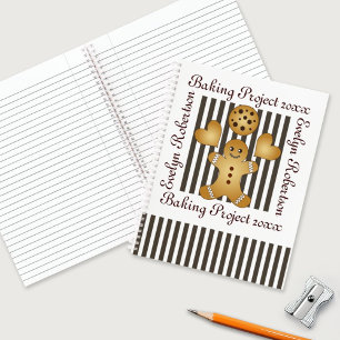 Personalized Cute Gingerbread Man Cookie Notebook
