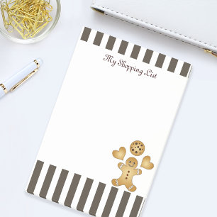 Personalized Cute Gingerbread Man Cookie Post-it Notes