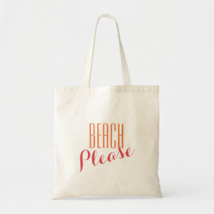 Personalized cute girly Beach Please Tote Bag