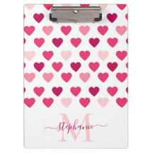 Personalized Cute Girly Pink Hearts Love