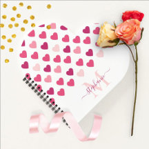 Personalized Cute Girly Pink Hearts Love