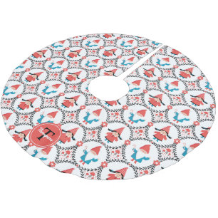 Personalized Cute Gnome Christmas Brushed Polyester Tree Skirt