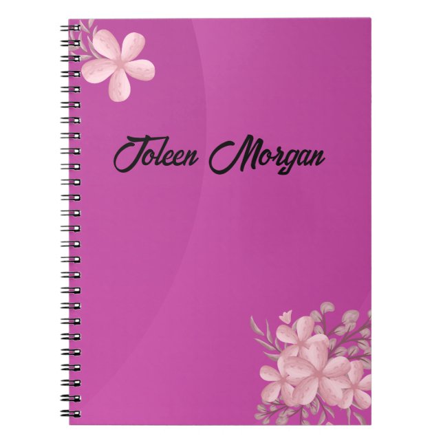 Personalized Cute Gradient Purple                  Notebook (Front)
