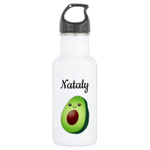 Personalized cute green avocado cartoon custom 532 ml water bottle