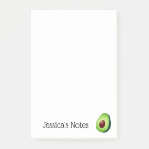Personalized cute green avocado Post-it® notes