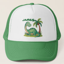 Personalized Cute Green Dinosaur . Palm Tree Desig