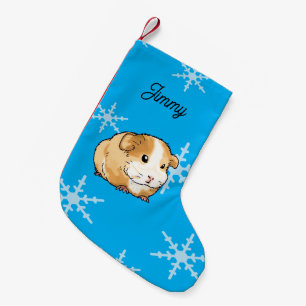 Personalized Cute Guinea Pig Festive Pet Holiday Small Christmas Stocking
