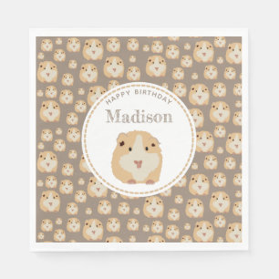 Personalized Cute Hamster Pattern Birthday Party  Napkin
