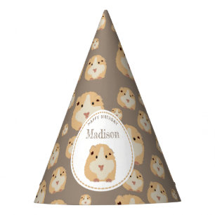 Personalized Cute Hamster Pattern Birthday Party  Party Hat