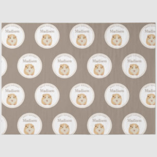 Personalized Cute Hamster Pattern Birthday Party Tissue Paper