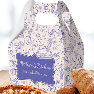Personalized Cute Hand Drawn Food Favor Box