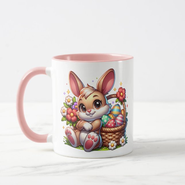 Personalized Cute Happy Easter Mom Mug (Left)