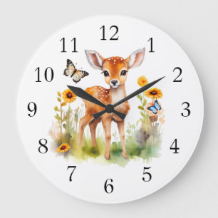 Personalized Cute Hedgehog Large Clock