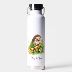 Personalized Cute Hedgehog Water Bottle