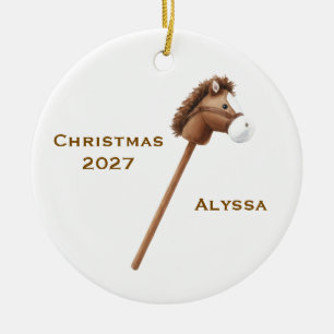 Personalized Cute Hobby Horse Ceramic Ornament