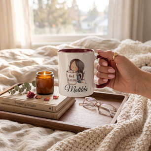 Personalized cute hot cocoa mug