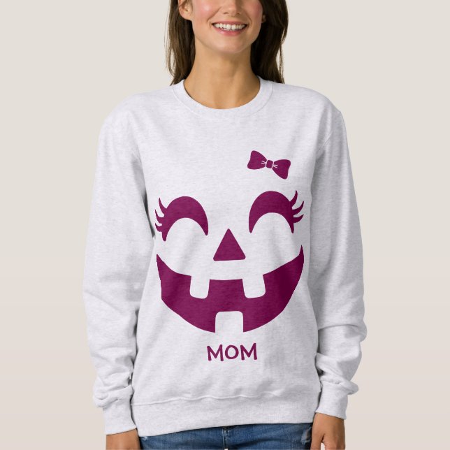 Personalized Cute Jack O' Lantern Face  Sweatshirt (Front)