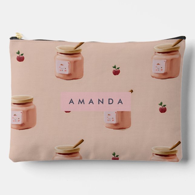 Personalized Cute Jam Jar Pattern Accessory Pouch (Front)