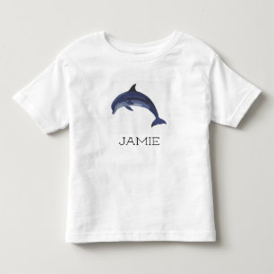 Personalized cute jumping dolphin toddler t-shirt