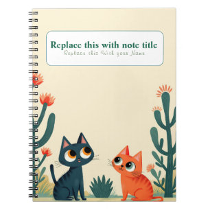 Personalized Cute Kawaii Cat Notebook