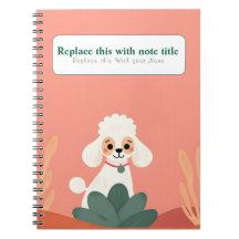 Personalized Cute Kawaii Dog Notebook