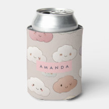 Personalized Cute Kawaii Pastel Smiling Clouds