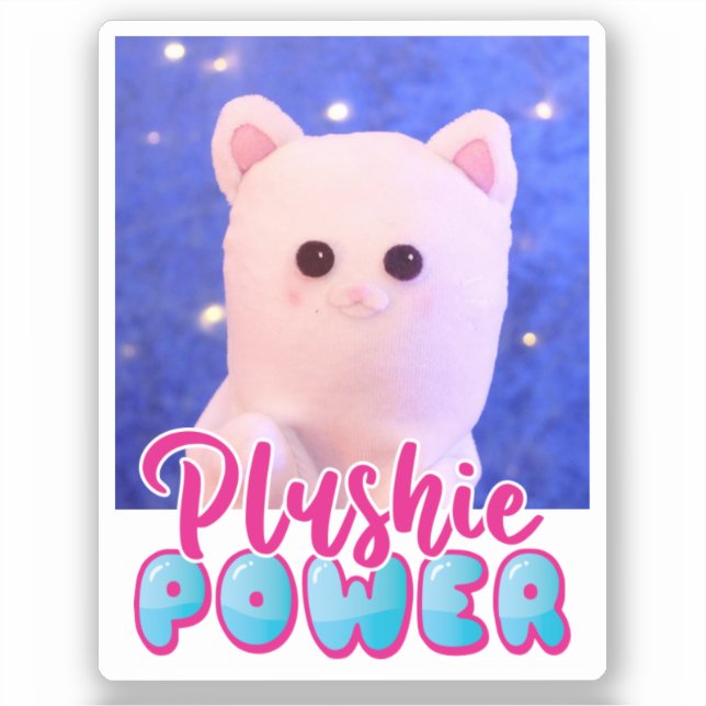Personalized Cute Kawaii Pink Blue Plushie Power (Front)