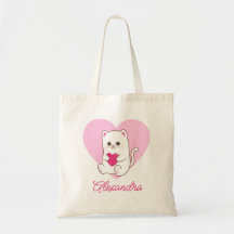 Personalized Cute Kawaii Pink Heart Cat Love