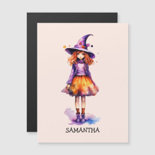 Personalized Cute Kid Witch Halloween