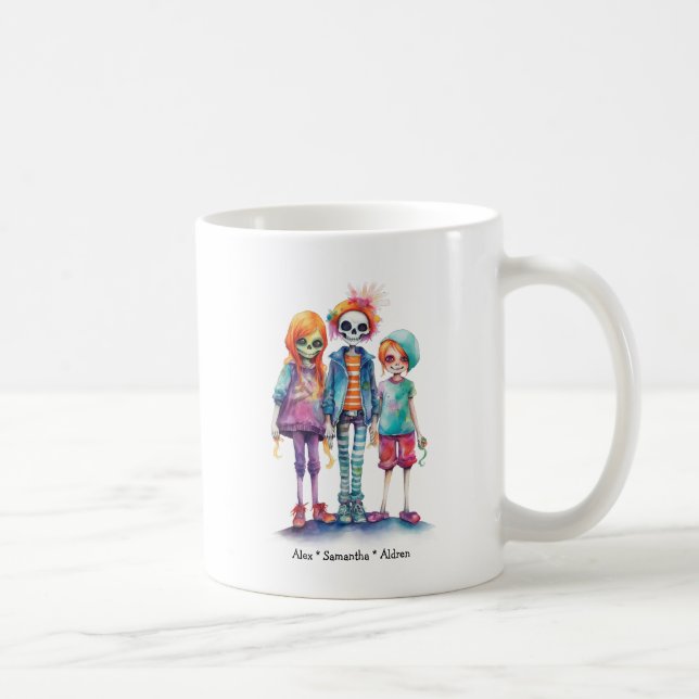 Personalized Cute Kid Zombie Halloween (11) Coffee Mug (Right)