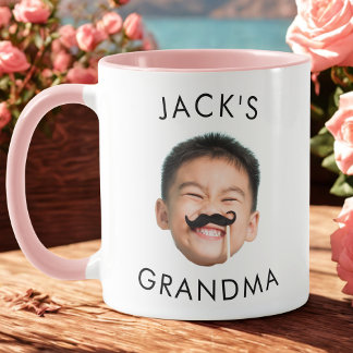Personalized Cute Kids Baby Face Photo For Dad Mug