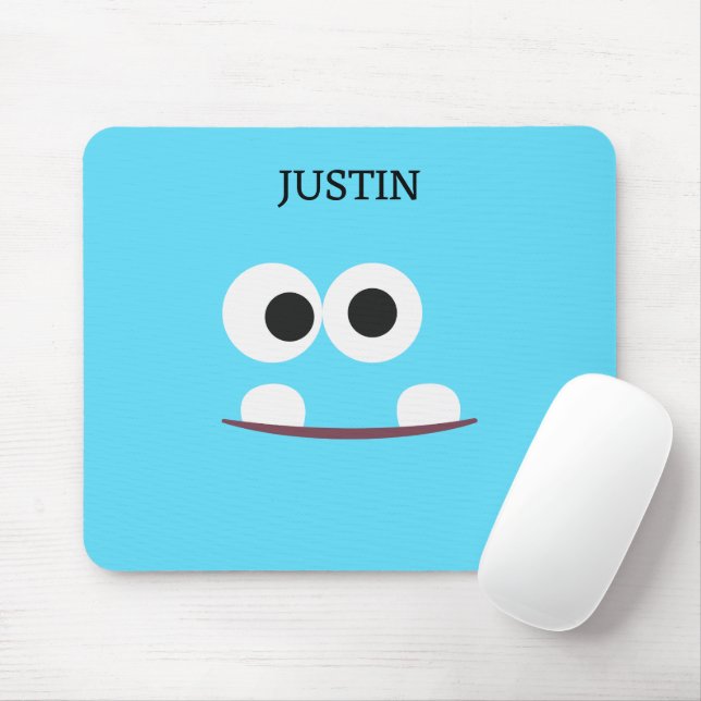 Personalized Cute Kids Monster Mouse Pad/Desk Mat Pad (With Mouse)