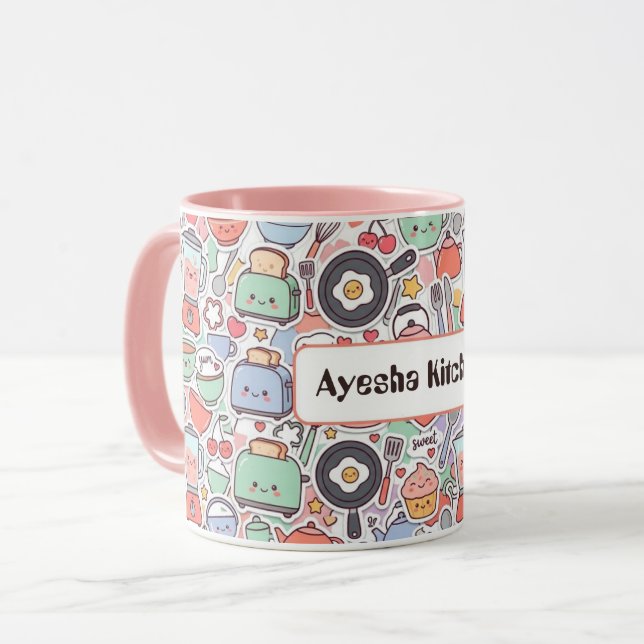 Personalized Cute Kitchen Cup (Front Left)