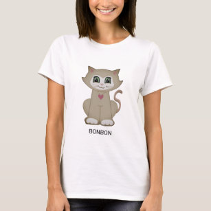 Personalized Cute Kitty Cat T-Shirt