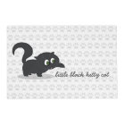 Personalized Cute Kitty Name Black Cat Placemat