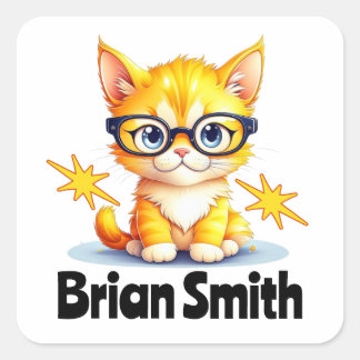 Personalized cute kitty stickers