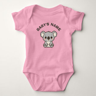 Personalized Cute Koala Baby Bodysuit