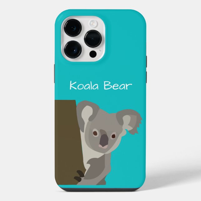 Personalized Cute Koala Bear iPhone Case (Back)