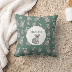 Personalized Cute Koala Pattern   Throw Pillow