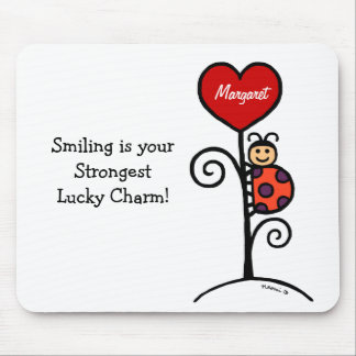 Personalized Cute LadyBug drawing Mouse Pad