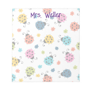 Personalized Cute LadyBug Notepad