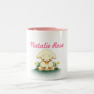 Personalized Cute Lamb Mug - Pink
