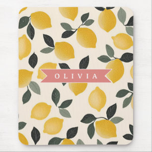 Personalized Cute Lemon Pattern Fresh Summer Mouse Pad