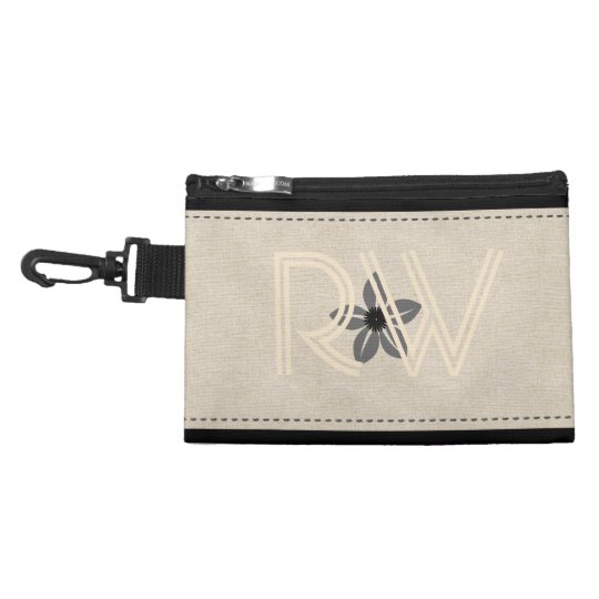 Personalized Cute Linen Look Add Initials Bag