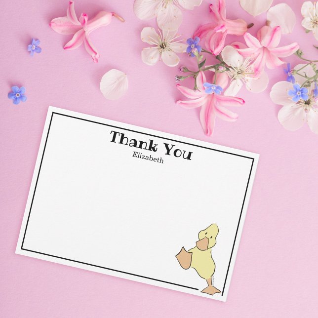 Personalized Cute Little Duckling Thank You Card (Creator Uploaded)