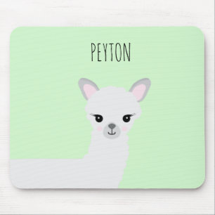 Personalized cute llama illustration mouse pad