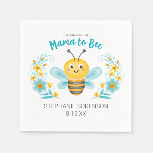 Personalized Cute Mama to Bee Baby Shower Napkin